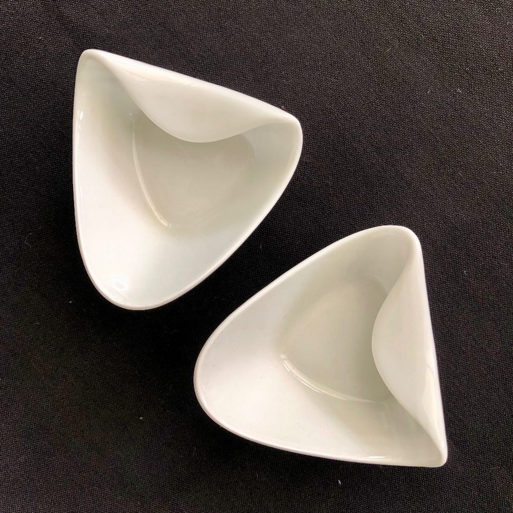 HUTSCHENREUTHER SELB Porcelain Salt Cellars Set Mid Century RARE Collectible